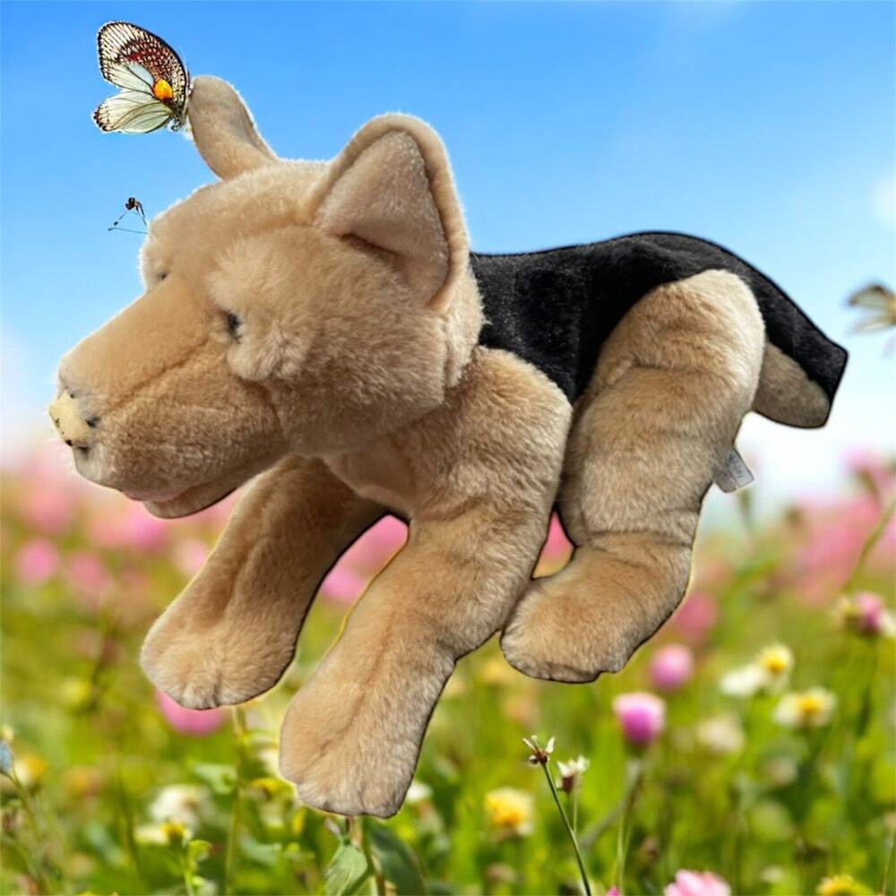 Toys R Us Animal Alley German Shepherd Dog Plush 16" Stuffed Animal Vintage Y2K
